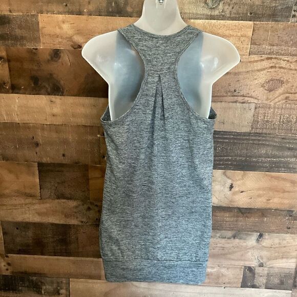 Champion Top Athletic Racerback Grey Black White Poly Spandex Blend Women Medium - Picture 8 of 9